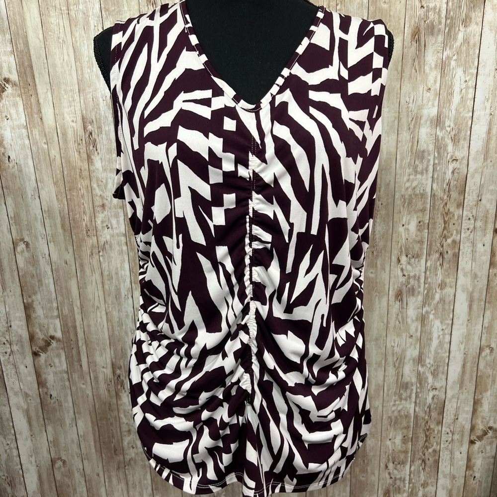 Calvin Klein Purple Ruched Blouse‎